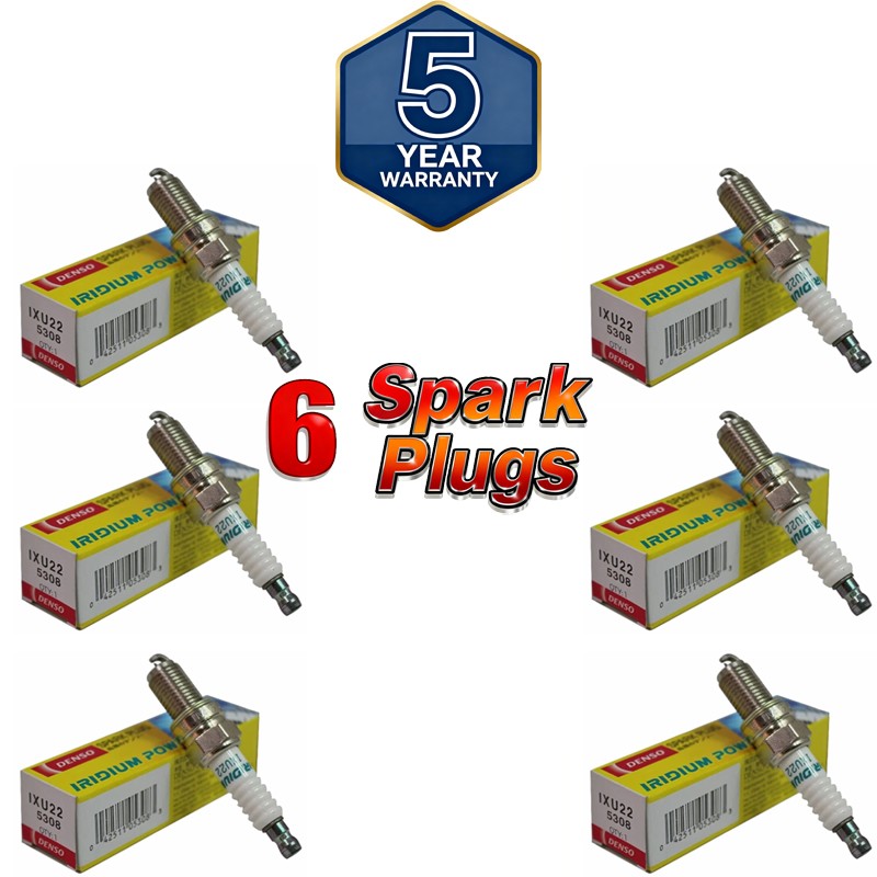 New Set of 6 Denso Iridium Power Spark Plugs IXU22/5308 for Chevy BMW VW Fiat