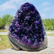 2.04LB Natural Amethyst geode quartz cluster crystal specimen Healing