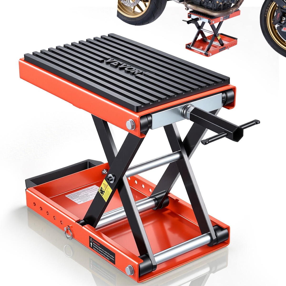 パイステ VEVOR Motorcycle Lift Motorcycle Scissor Jack Lift 1500lbs Wide