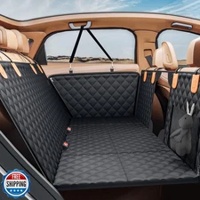 Back Seat Extender for Dogs, Hard Bottom Dog Car Seat Cover - Supports 400lbs