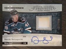 Fleer 2007-08 Hot Prospects Autographed Prospect Patches Setoguchi #237 #'d/399