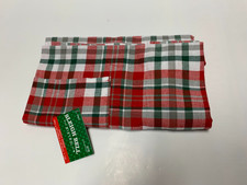 Sleigh Bell Bistro Hobby Lobby Pocket Multi-Color Plaids Christmas Apron NWT
