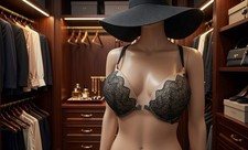 Victoria Secret Sujetador 38C Push Up Añadir 2 Tallas de Copa, Corsé de Encaje Espalda Corredora