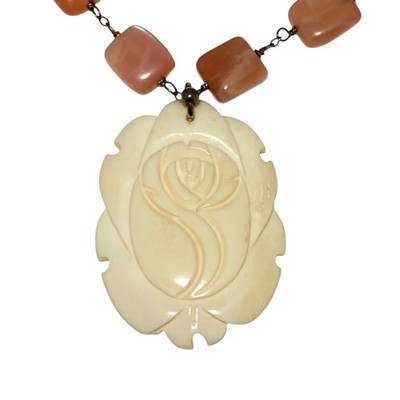 MIKIA Necklace White SV925 Pink Women USED