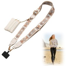Cell Phone Lanyard Crossbody,Adjustable Cell Phone Strap with Wristlet,Clip a...