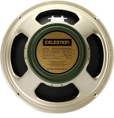 Celestion G12M Greenback 12'' 25-Watt Replacement Guitar Speaker 16 Ohm