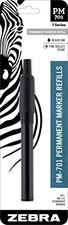 Zebra Pen PM-701 Stainless Steel Permanent Marker Refill Fine Tip Black Ink 1pk