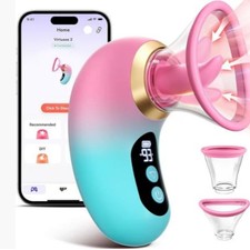 Vacuum Breast Enhancer Sucker Enlargement Pump Suction Rotating Nipple Massager