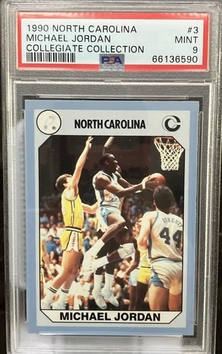 Michael Jordan Card 1990-91 North Carolina Collegiate Collection #3 PSA 9 Mint!