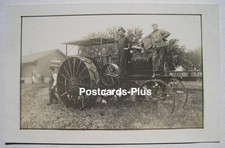 Flour City Steam Tractor; Brewster MN Railroad Depot Old 1904-20s RPPC Postcard
