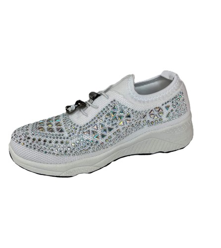 Golden Road Sneakers Girls Sparkly Rhinestone Sneakers – Bling Casual Shoes for