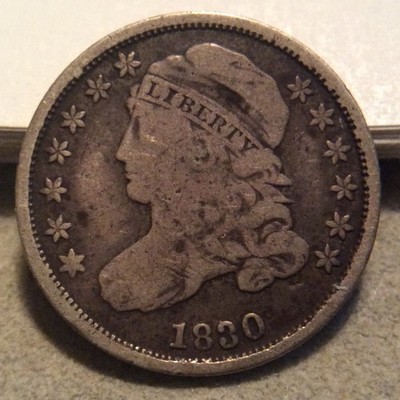 1830 CAPPED BUST DIME   SILVER  E-45 LOOKS LIKE SMALL 10C FULL LIBERTY