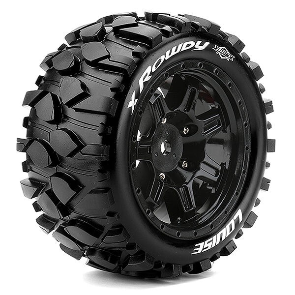 Louise RC X-Rowdy Xmaxx (24mm Hex) Wheels & Tyres (Pair)