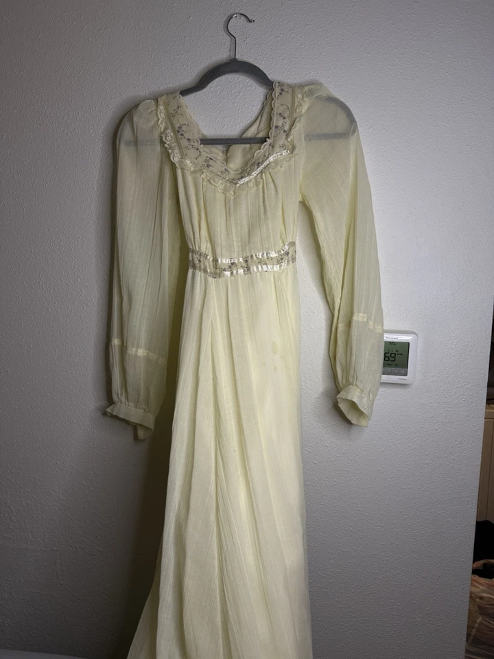 Vestido vintage Gunne Sax renda tamanho 7 vintage - Imagem 4 de 4