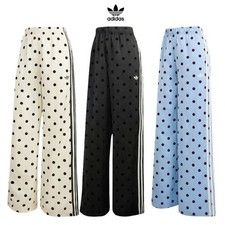 New Adidas Originals Women's Satin Polka Dot Wide Leg Pants AsiaFit 3 Colors