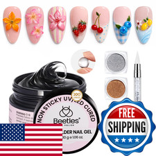 Beetles Gel Polish Beetles 3D Gel Nail Art Kit-1Oz Clear Solid Builder Nail