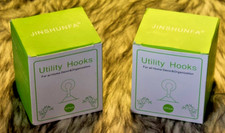 Jinshunfa Large Adhesive Hooks For Hanging Heavy Duty Wall 21 Hooks, Clear LOT