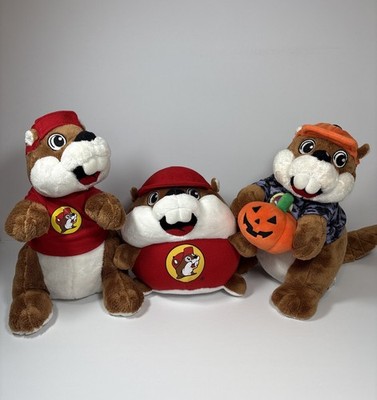 Buc-ee s Plush Lot Of 3 Buccees Beaver Bucees Halloween Squish