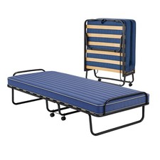 Brandina Pieghevole con Materasso Singolo in Poliuretano H.10 80x200 cm 15 doghe