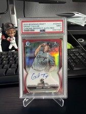 2023 Grant Taylor True Red 1st Bowman Auto PSA 9
