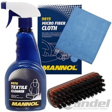 500 ml POLSTER TEPPICH REINIGER+POLSTERBÜRSTE+MICROFASERTUCH PFLEGE REINIGUNG