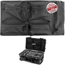 UPGRADED Lid Organizer for Pelican 1510 Case, 5 Thick Mesh Pockets Storage Or...