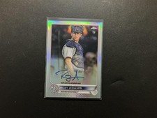 2022 Topps Chrome #RA-RA Riley Adams Rookie Autographs Refractor #/499