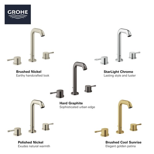 Grohe 20 297 A Essence 1.2 GPM Widespread Bathroom Faucet - Brushed Cool Sunrise - Picture 9 of 10