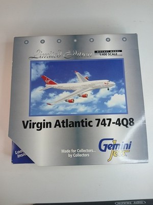 Gemini Jets Virgin Atlantic 747-400 Model Airplane - Excellent Condition 1:400