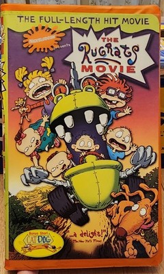 Rugrats Nickelodeon Movie VHS Orange Clamshell  1999 w/ bonus Cat Dog short