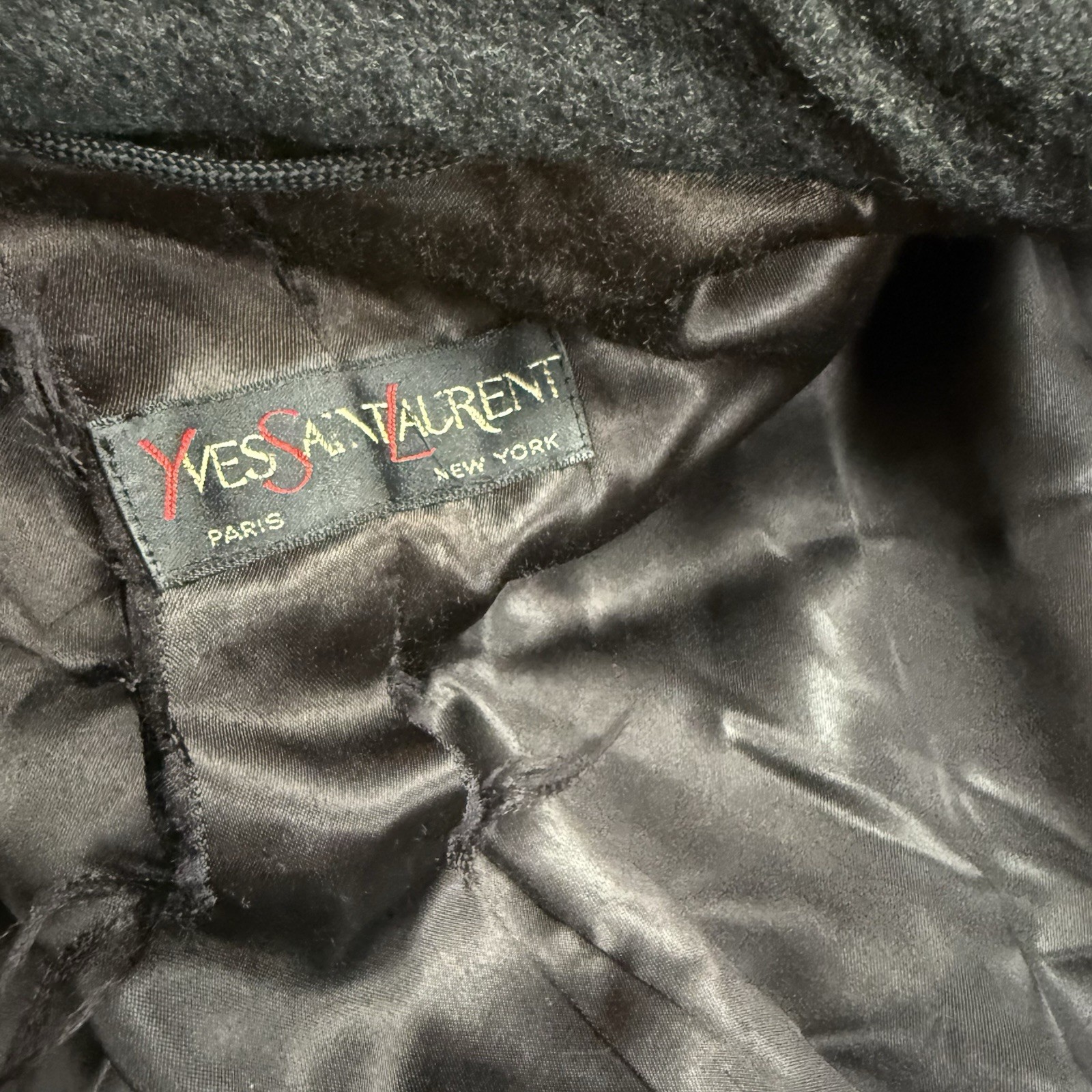 Yves Saint Laurent Cappotto Soprabito Lana Vintage M Cappotto Uomo Doppiopetto