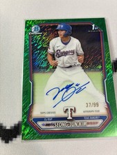 2026 Bowman Baseball Seong-Jun Kim 1st Chrome Green Shimmer Refractor Auto #d/99