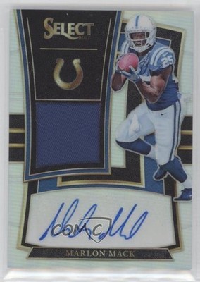 2017 Select Rookie Signature Memorabilia Silver Prizm Marlon Mack Auto RC 0g4