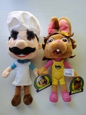 Chuck E Cheese Bella and Pasqually Plush Set 12” Stuffed Animal NEW