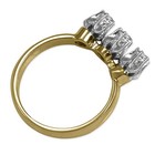 10k Solid Yellow & White Gold Genuine Lab Grown Diamond tulpan style Ring #R2330 — photo 2
