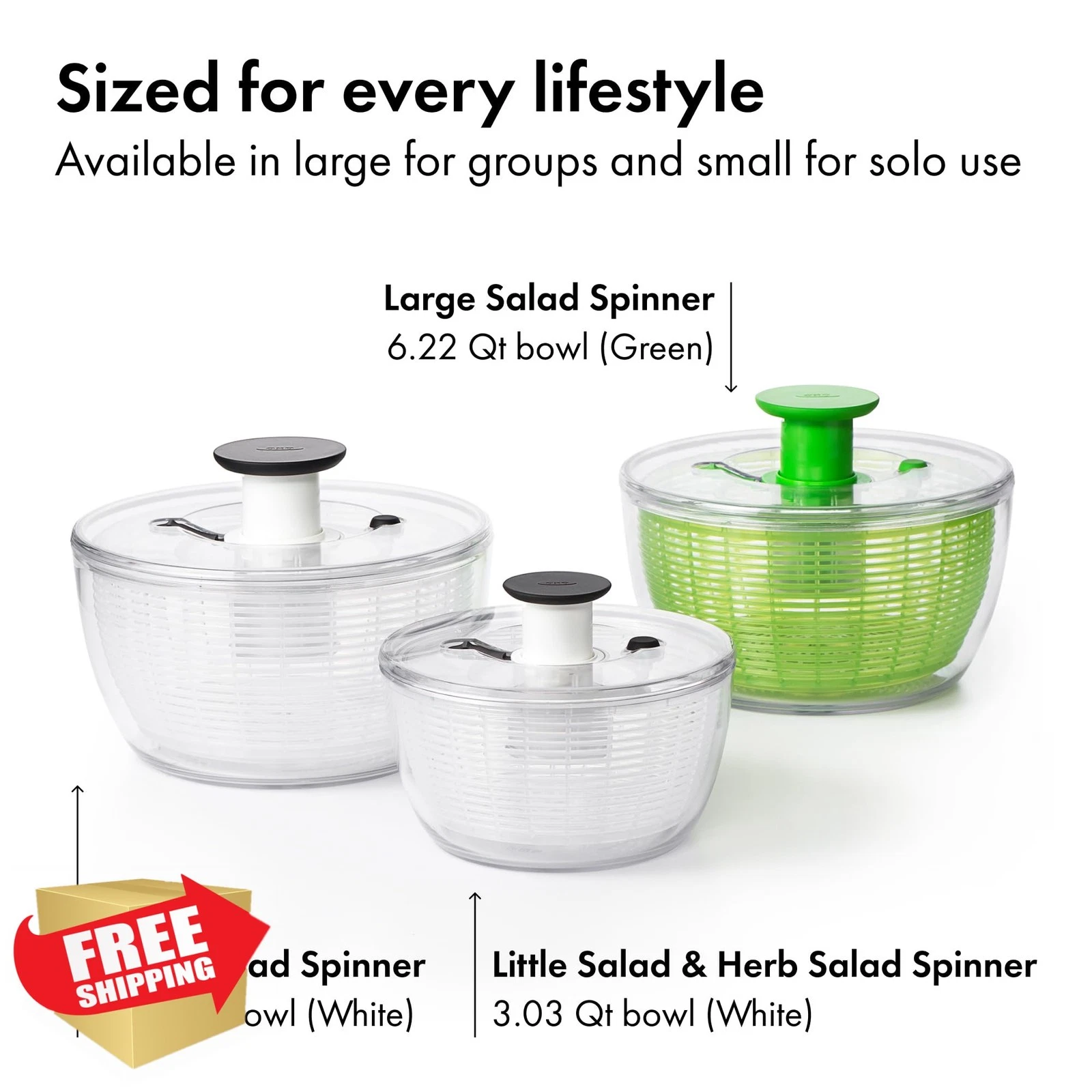 OXO Good Grips Little Salad Spinner Fruit Herb Washer
Opens in a new window or tab