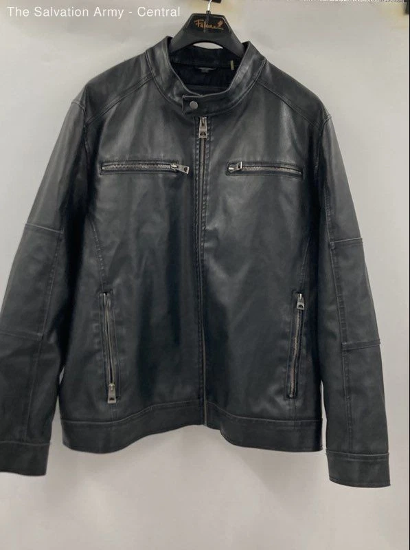 GUESS Leather Outer Shell Black Coats, Jackets & Vests for Men for