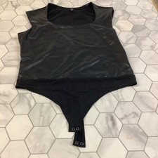 Express Body Contour Black Sleeveless Bodysuit One Piece XL Women