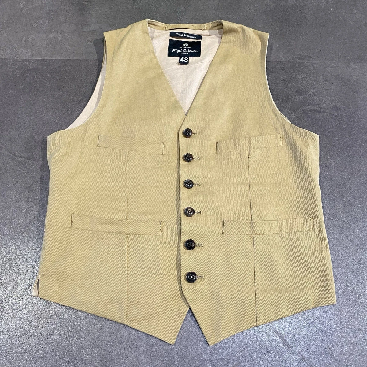 nigel cabourn HEMP VEST 48 カーキ 【公式通販】