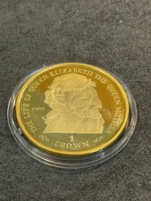 The Life Of Queen Elizabeth The Queen Mother 1 Crown Sterling Silver Gold Plated