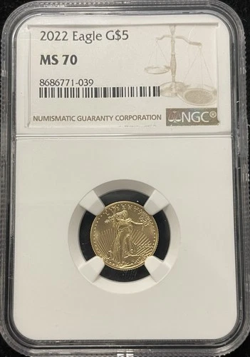 2022 $5 American Gold Eagle 1/10th Oz NGC MS70 Free Shipping. SKUPCASRWTXPTMN114