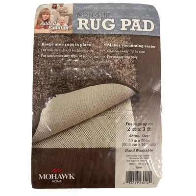 Mohawk Home Non-Slip Rug Pad  Fits up to 2ft X 3 ft (Actual Size 20  X 30 ) NEW