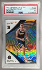 147994269 Michael Porter Jr 2018 Panini Revolution #133 Galactic RC PSA 10