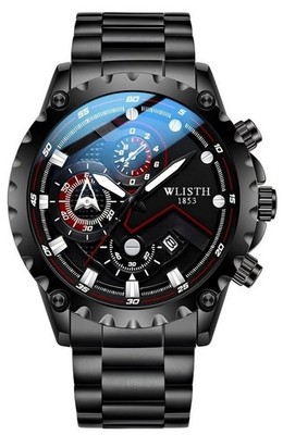 Herrenuhr Edelstahl Chronographen Armbanduhr Wasserdicht Leuchtende