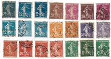 France, 1907 - YT 137 à 142 - Livraison 0€ dès 5 lots groupés