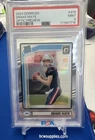 2024 Panini Donruss Rated Rookie Drake Maye #379 Optic Preview Holo Prizm PSA 9