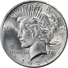 1934-D Peace Dollar PCGS MS62 Blast White Great Eye Appeal