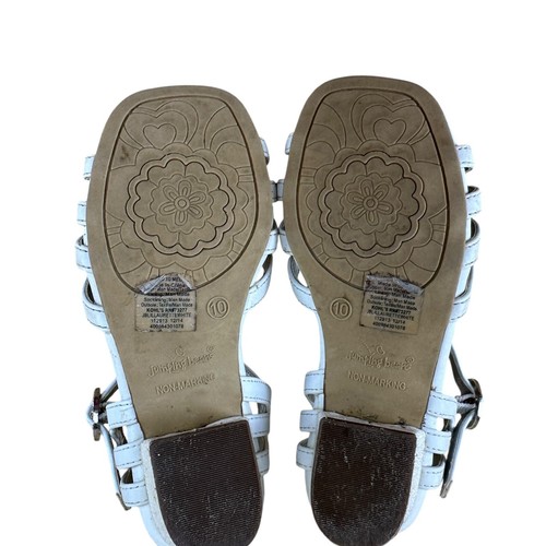 Sonoma Mädchen weiße elegante Sandalen mit Absatz und Blumen Größe 10 - Bild 7 von 10