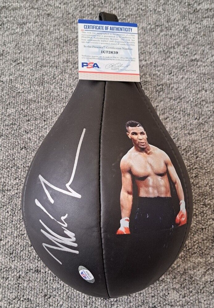 MIKE TYSON Handsigned Speedball With PSA Authentication