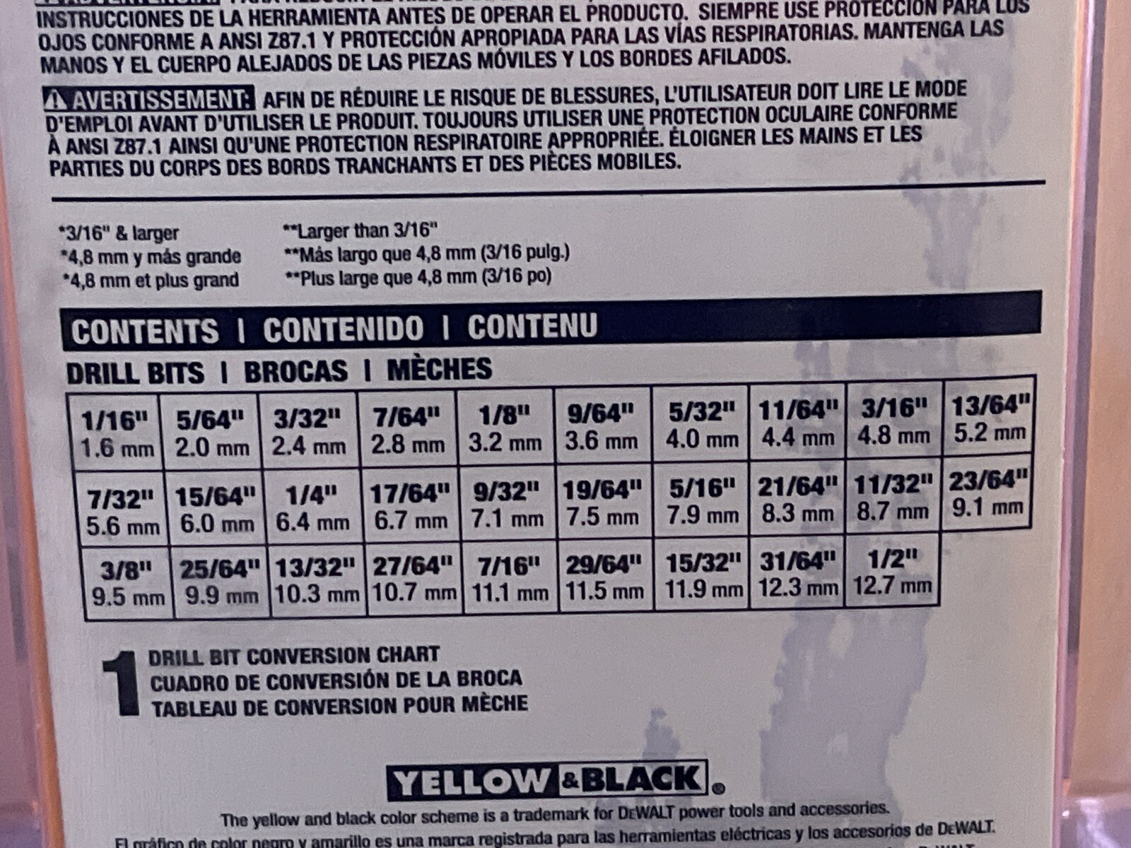 DeWalt 29 piece Pilot Point Drill Bit Set in Index